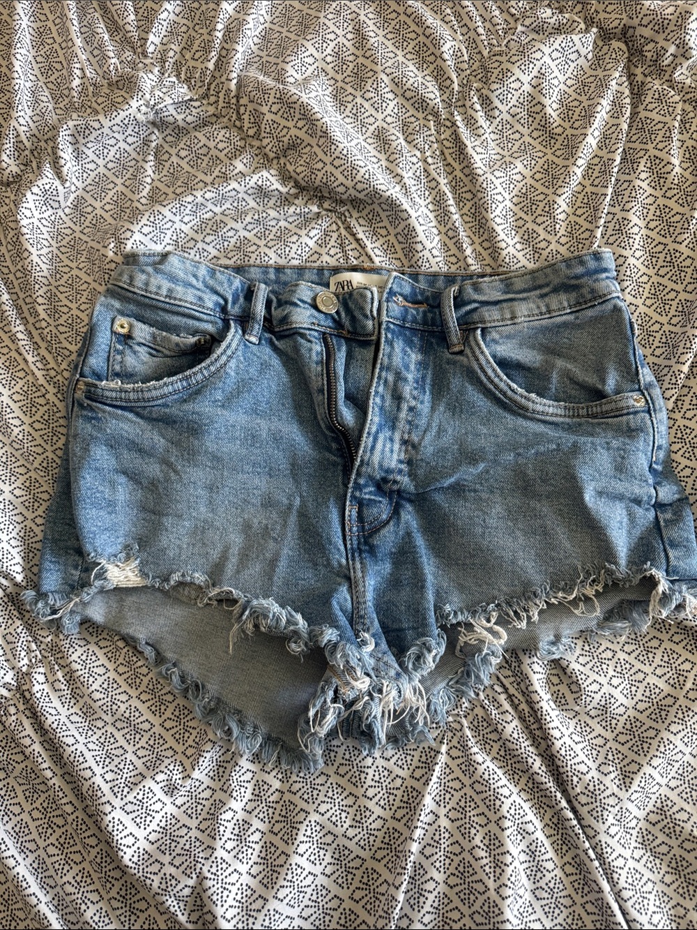 Zara Distressed Jean Short